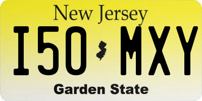 NJ license plate I50MXY