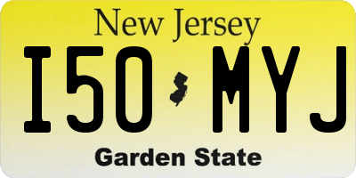 NJ license plate I50MYJ