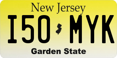 NJ license plate I50MYK