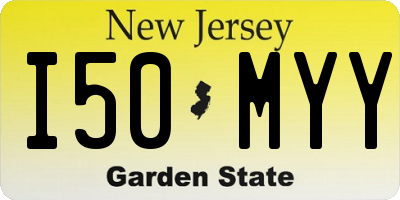 NJ license plate I50MYY