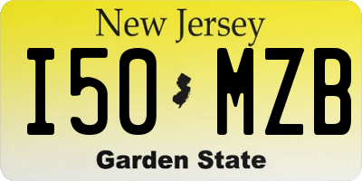 NJ license plate I50MZB