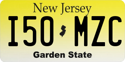 NJ license plate I50MZC