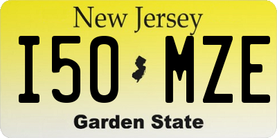 NJ license plate I50MZE