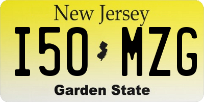 NJ license plate I50MZG