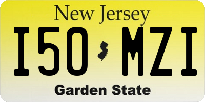 NJ license plate I50MZI