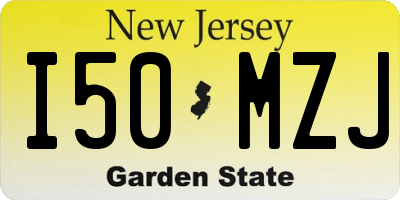 NJ license plate I50MZJ