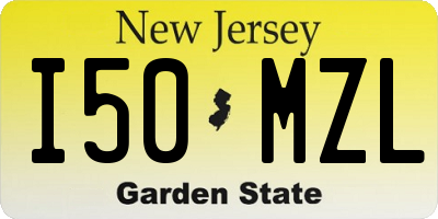 NJ license plate I50MZL