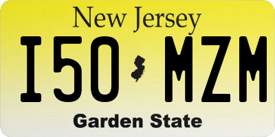 NJ license plate I50MZM