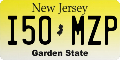 NJ license plate I50MZP