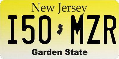 NJ license plate I50MZR