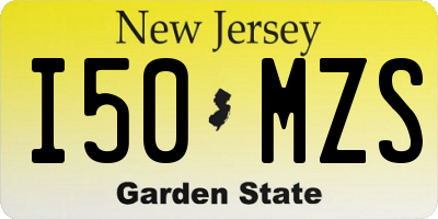 NJ license plate I50MZS