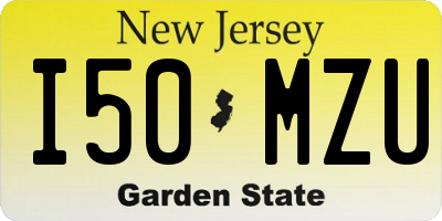 NJ license plate I50MZU