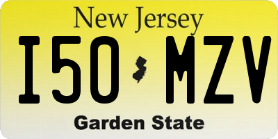 NJ license plate I50MZV