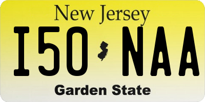 NJ license plate I50NAA