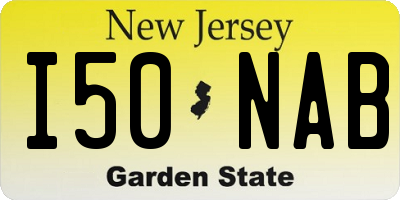 NJ license plate I50NAB