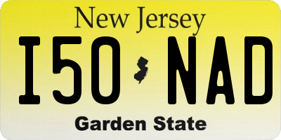 NJ license plate I50NAD