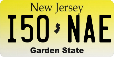 NJ license plate I50NAE