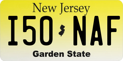 NJ license plate I50NAF