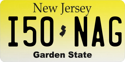 NJ license plate I50NAG
