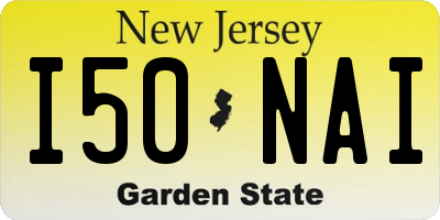 NJ license plate I50NAI