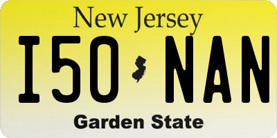 NJ license plate I50NAN