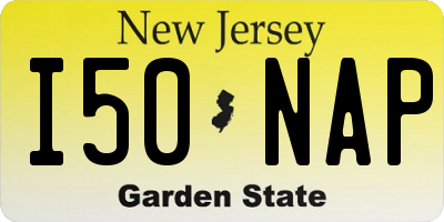 NJ license plate I50NAP