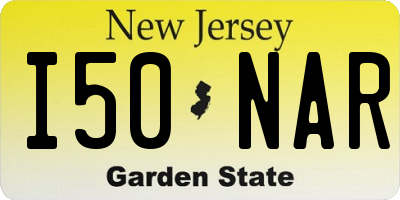 NJ license plate I50NAR
