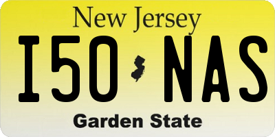 NJ license plate I50NAS