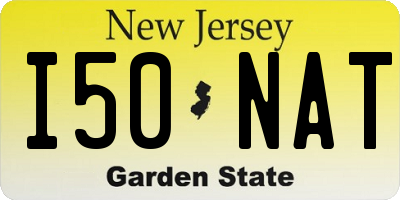 NJ license plate I50NAT