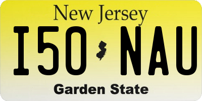 NJ license plate I50NAU