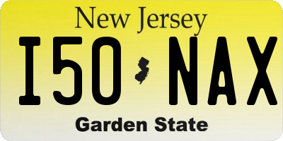 NJ license plate I50NAX