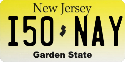 NJ license plate I50NAY
