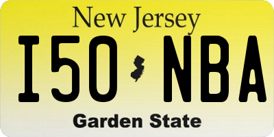 NJ license plate I50NBA