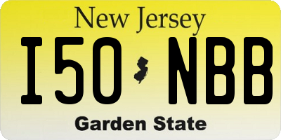 NJ license plate I50NBB