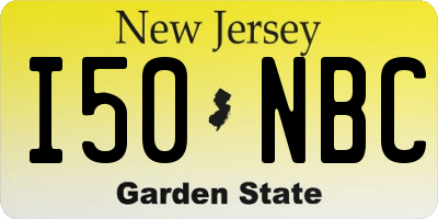 NJ license plate I50NBC