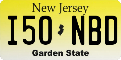 NJ license plate I50NBD
