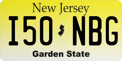 NJ license plate I50NBG