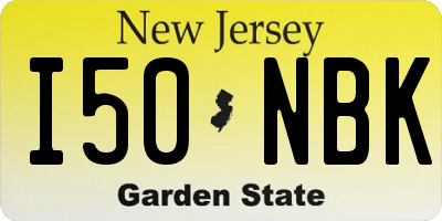 NJ license plate I50NBK