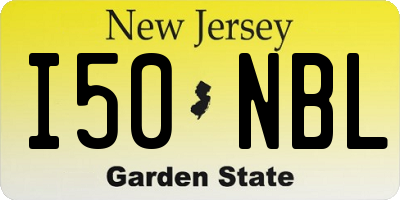 NJ license plate I50NBL