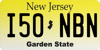 NJ license plate I50NBN