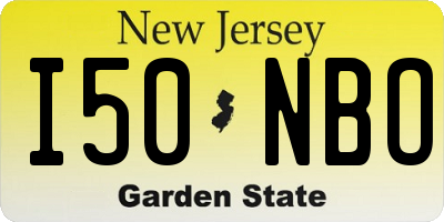 NJ license plate I50NBO