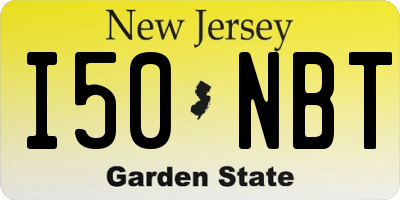 NJ license plate I50NBT