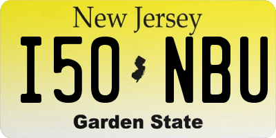 NJ license plate I50NBU