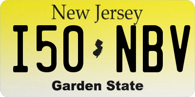 NJ license plate I50NBV