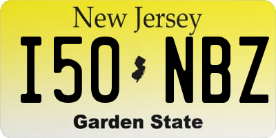 NJ license plate I50NBZ