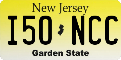 NJ license plate I50NCC