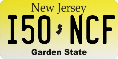 NJ license plate I50NCF