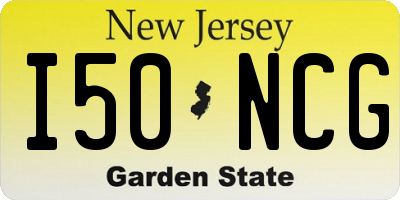 NJ license plate I50NCG