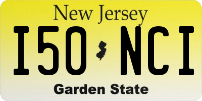 NJ license plate I50NCI