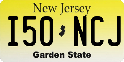 NJ license plate I50NCJ